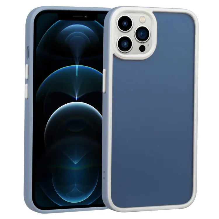 Two-color Shield TPU + PC Phone Case For iPhone 12 Pro For iPhone 12 Pro Max - For iPhone 12 Pro Max / Light Blue