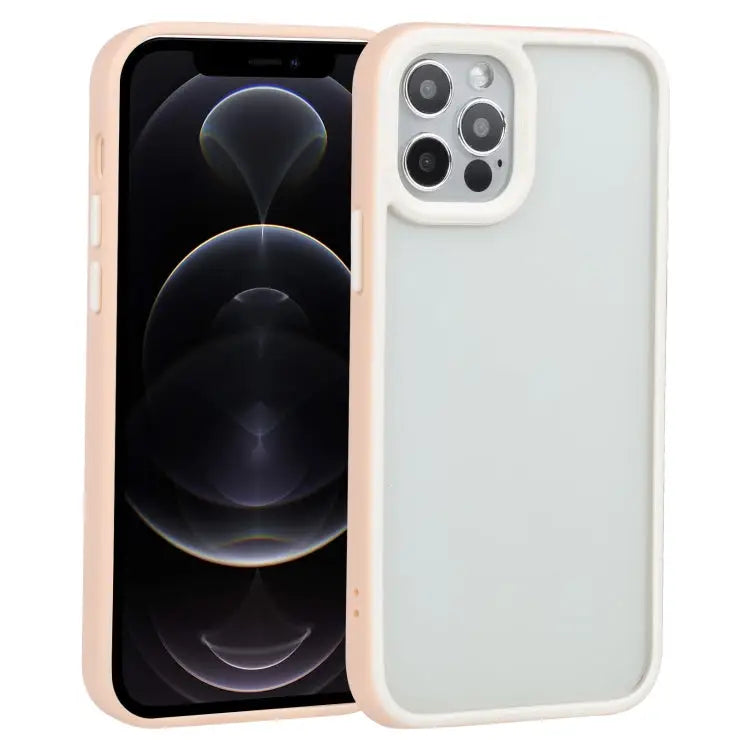 Two-color Shield TPU + PC Phone Case For iPhone 12 Pro For iPhone 12 Pro Max - For iPhone 12 Pro / Light Pink - Apple