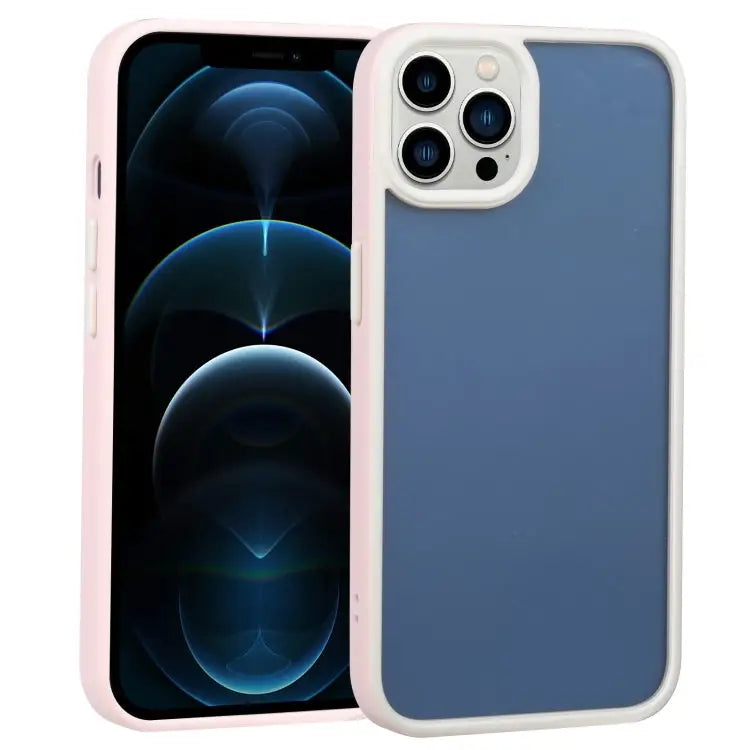 Two-color Shield TPU + PC Phone Case For iPhone 12 Pro For iPhone 12 Pro Max - For iPhone 12 Pro Max / Pink - Apple