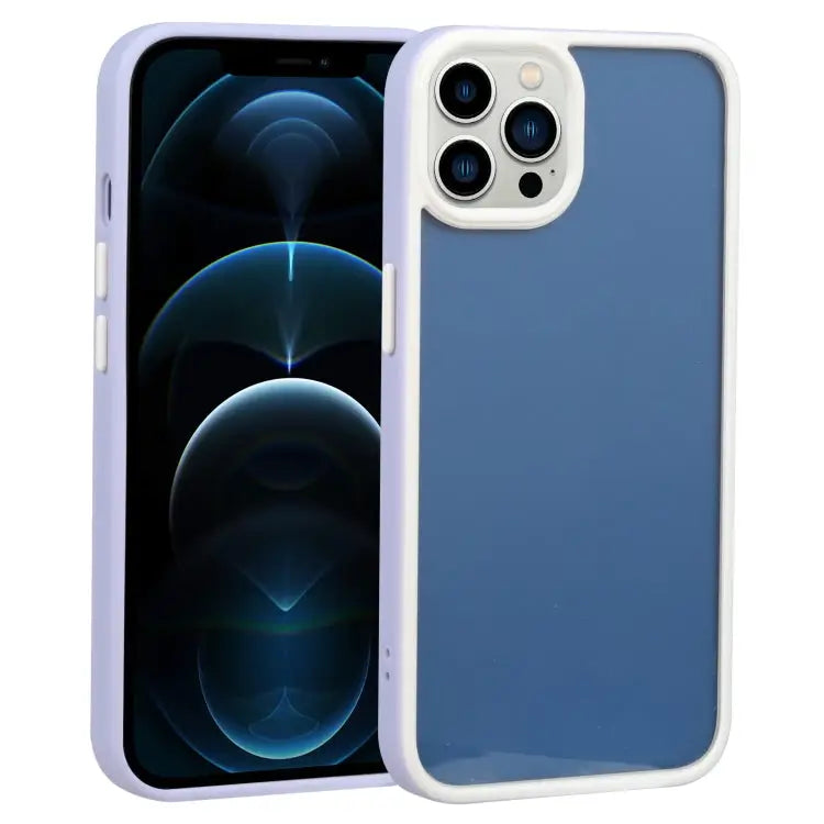 Two-color Shield TPU + PC Phone Case For iPhone 12 Pro For iPhone 12 Pro Max - For iPhone 12 Pro Max / Purple - Apple
