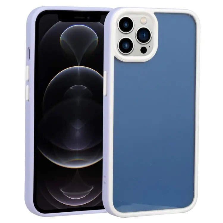 Two-color Shield TPU + PC Phone Case For iPhone 12 Pro For iPhone 12 Pro Max - For iPhone 12 Pro / Purple - Apple
