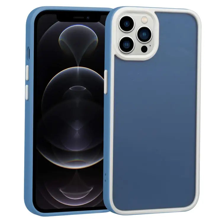 Two-color Shield TPU + PC Phone Case For iPhone 12 Pro For iPhone 12 Pro Max - For iPhone 12 Pro / Royal Blue - Apple