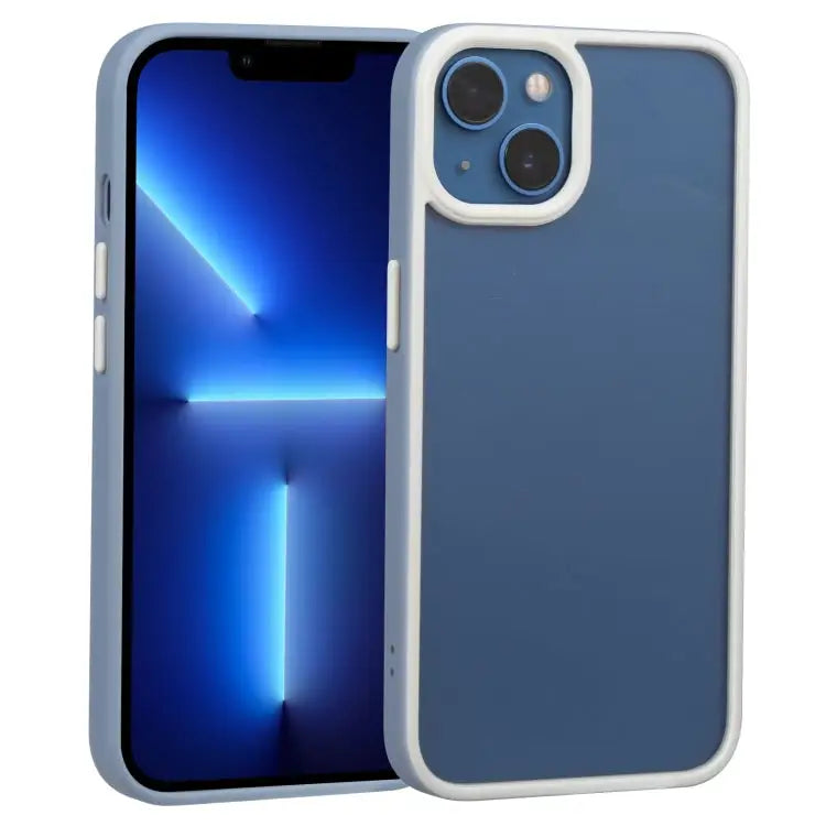 Two-color Shield TPU + PC Phone Case For iPhone 13 For iPhone 13 Pro - For iPhone 13 Pro / Light Blue - Apple