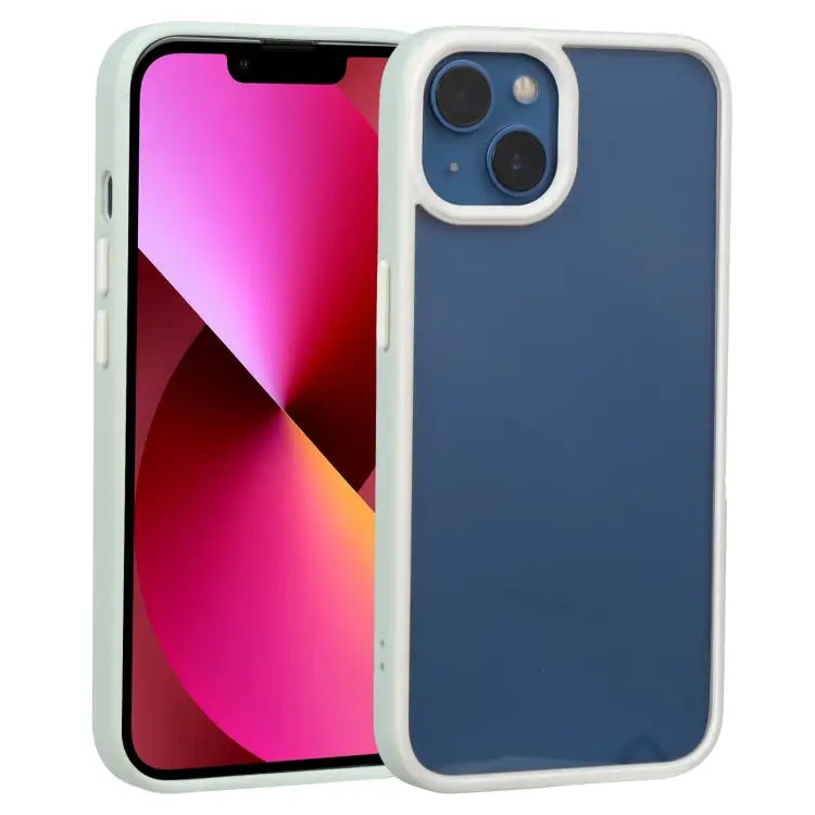 Two-color Shield TPU + PC Phone Case For iPhone 13 For iPhone 13 Pro - For iPhone 13 / Light Green - Apple Accessories
