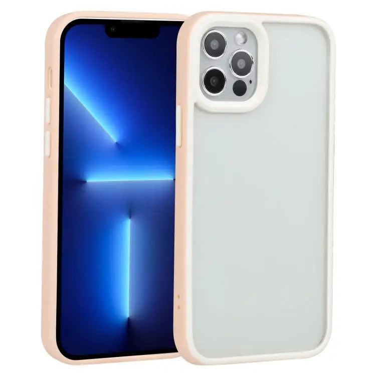 Two-color Shield TPU + PC Phone Case For iPhone 13 For iPhone 13 Pro - For iPhone 13 Pro / Light Pink - Apple