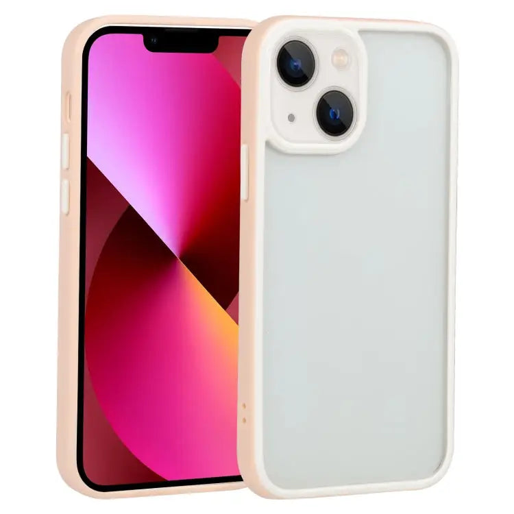 Two-color Shield TPU + PC Phone Case For iPhone 13 For iPhone 13 Pro - For iPhone 13 / Light Pink - Apple Accessories