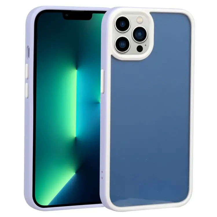 Two-color Shield TPU + PC Phone Case For iPhone 13 Pro Max For iPhone 12 - For iPhone 13 Pro Max / Purple - Apple