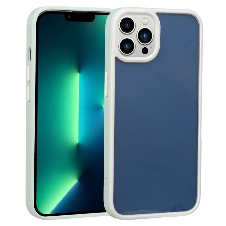 Two-color Shield TPU + PC Phone Case For iPhone 13 Pro Max For iPhone 12 - For iPhone 13 Pro Max / Light Green - Apple