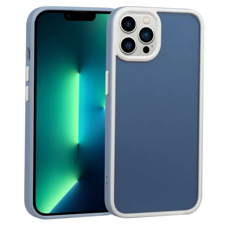 Two-color Shield TPU + PC Phone Case For iPhone 13 Pro Max For iPhone 12 - For iPhone 13 Pro Max / Light Blue - Apple