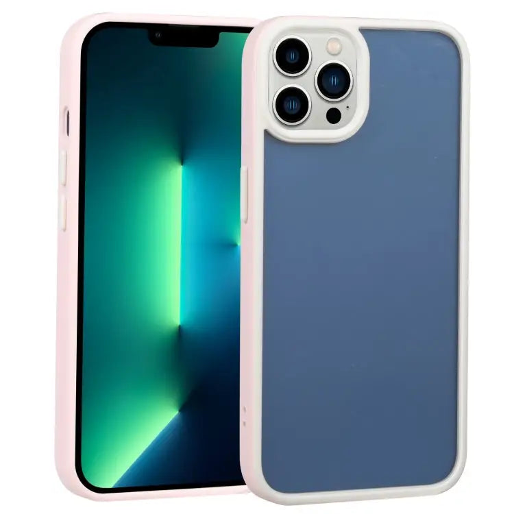 Two-color Shield TPU + PC Phone Case For iPhone 13 Pro Max For iPhone 12 - For iPhone 13 Pro Max / Pink - Apple