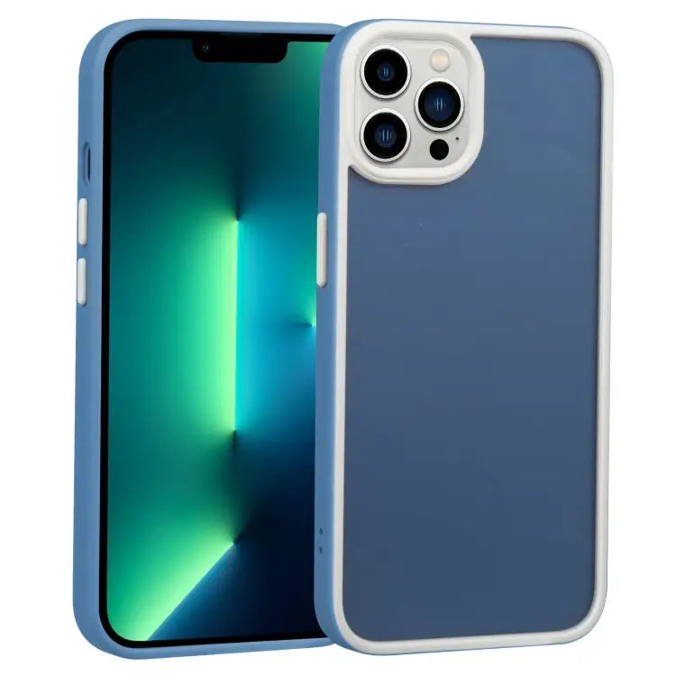 Two-color Shield TPU + PC Phone Case For iPhone 13 Pro Max For iPhone 12 - For iPhone 13 Pro Max / Royal Blue - Apple