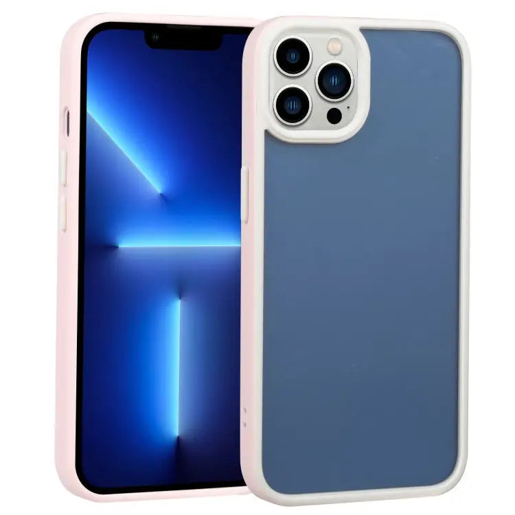 Two-color Shield TPU + PC Phone Case For iPhone 13 For iPhone 13 Pro - For iPhone 13 Pro / Pink - Apple Accessories