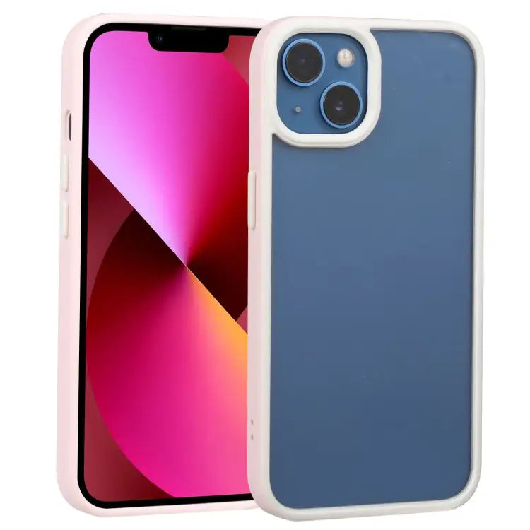 Two-color Shield TPU + PC Phone Case For iPhone 13 For iPhone 13 Pro - For iPhone 13 / Pink - Apple Accessories