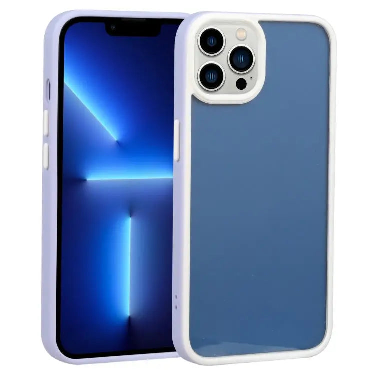 Two-color Shield TPU + PC Phone Case For iPhone 13 For iPhone 13 Pro - For iPhone 13 Pro / Purple - Apple Accessories