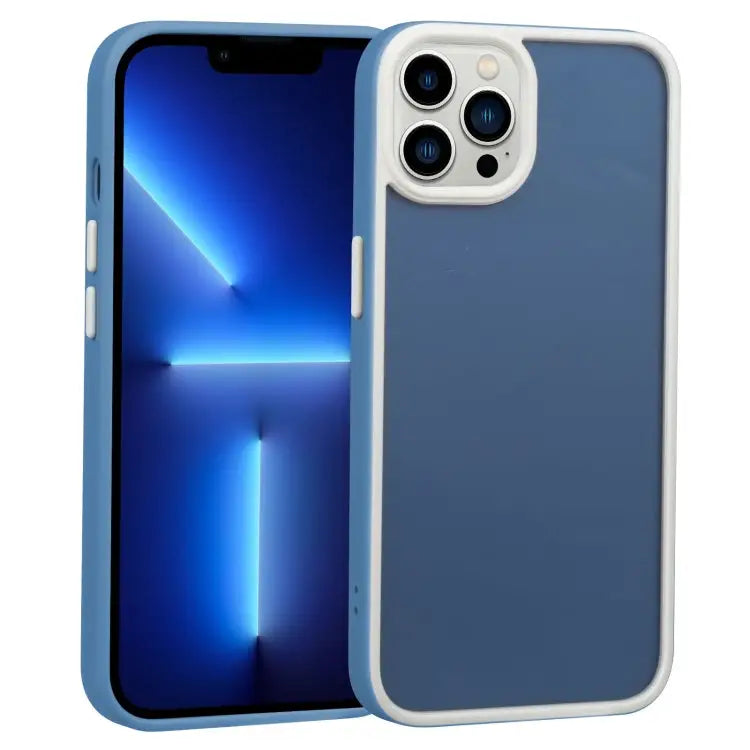 Two-color Shield TPU + PC Phone Case For iPhone 13 For iPhone 13 Pro - For iPhone 13 Pro / Royal Blue - Apple