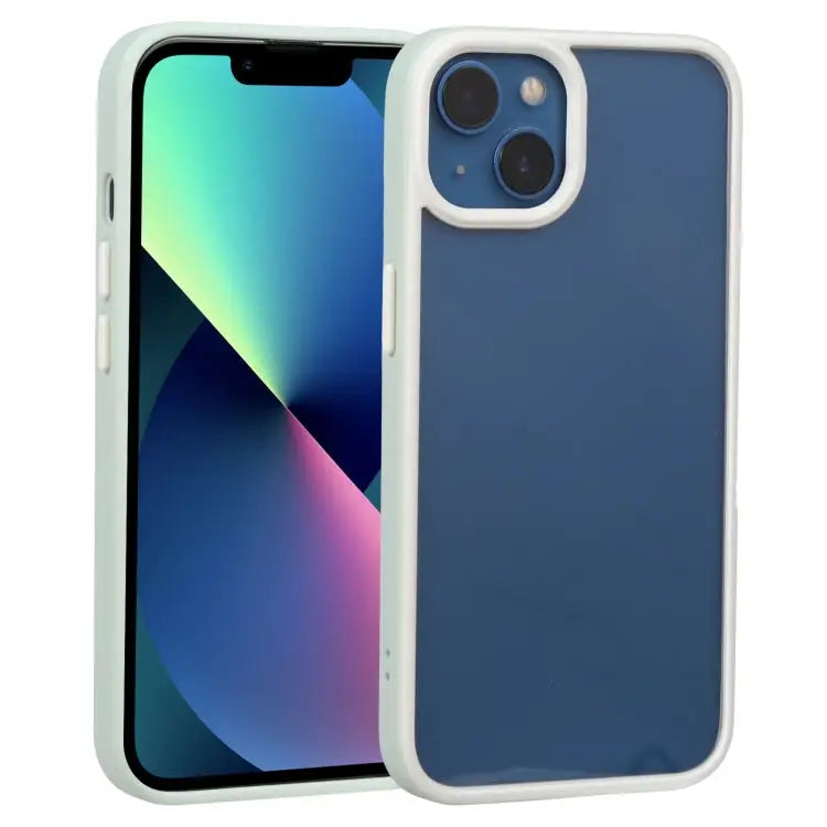 Two-color Shield TPU + PC Phone Case For iPhone 14 For iPhone 14 Plus - For iPhone 14 Plus / Light Green - Apple