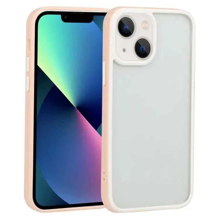 Two-color Shield TPU + PC Phone Case For iPhone 14 For iPhone 14 Plus - For iPhone 14 Plus / Light Pink - Apple