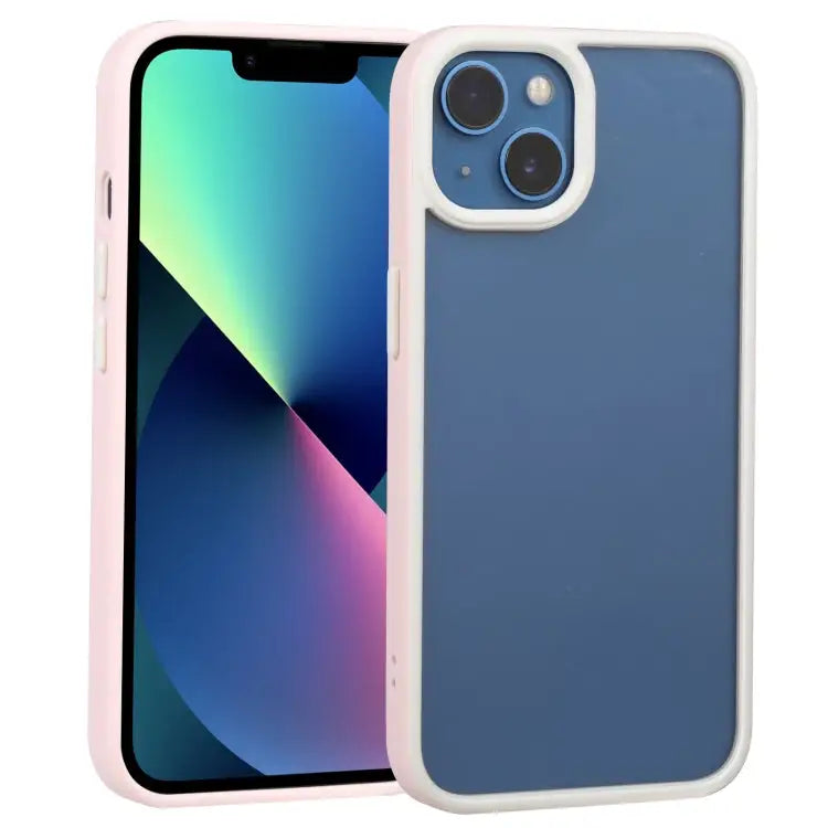Two-color Shield TPU + PC Phone Case For iPhone 14 For iPhone 14 Plus - For iPhone 14 Plus / Pink - Apple Accessories