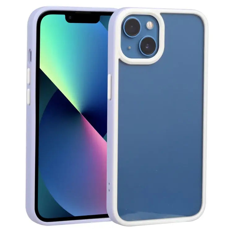 Two-color Shield TPU + PC Phone Case For iPhone 14 For iPhone 14 Plus - For iPhone 14 Plus / Purple - Apple Accessories