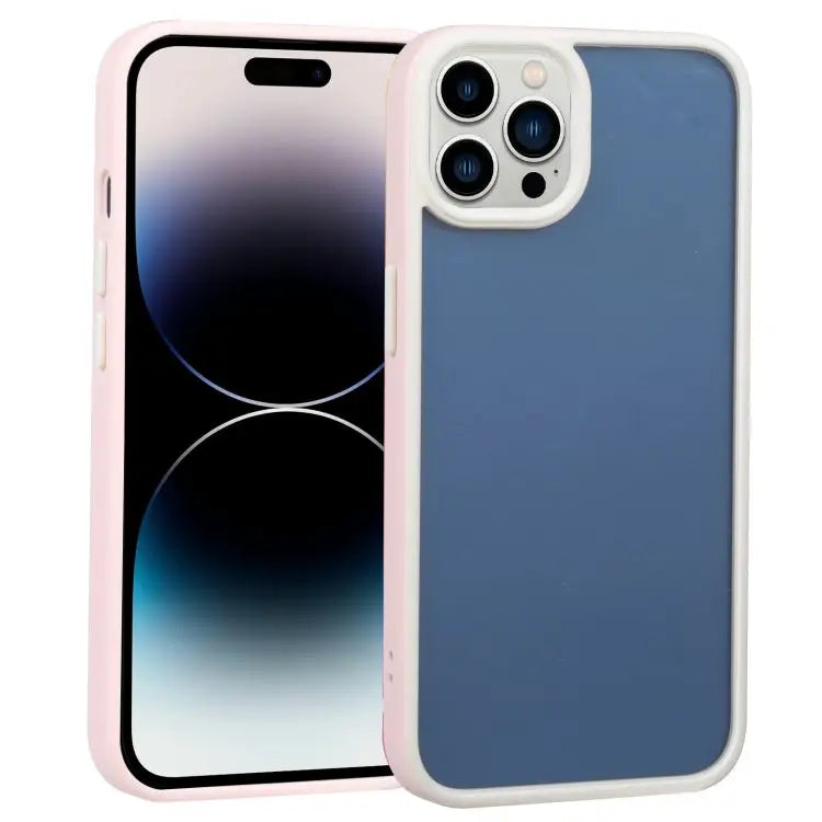 Two-color Shield TPU + PC Phone Case For iPhone 14 Pro For iPhone 14 Pro Max - For iPhone 14 Pro Max / Pink - Apple