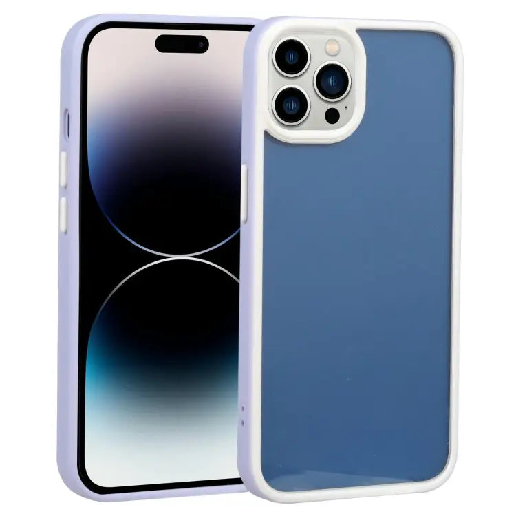 Two-color Shield TPU + PC Phone Case For iPhone 14 Pro For iPhone 14 Pro Max - For iPhone 14 Pro Max / Purple - Apple