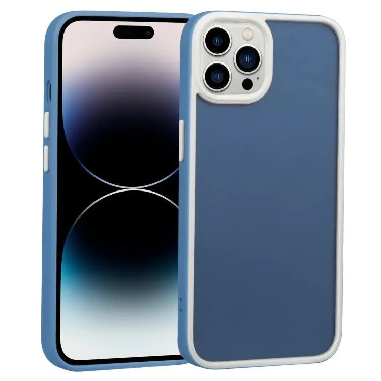 Two-color Shield TPU + PC Phone Case For iPhone 14 Pro For iPhone 14 Pro Max - For iPhone 14 Pro / Royal Blue - Apple
