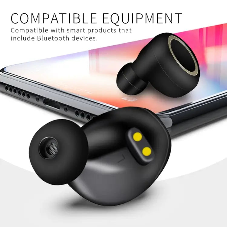 TWS-A1 Bluetooth Headset 5.0 True Wireless Mini Invisible Sports Running Music Earphones With Charging Box Mic - Apple