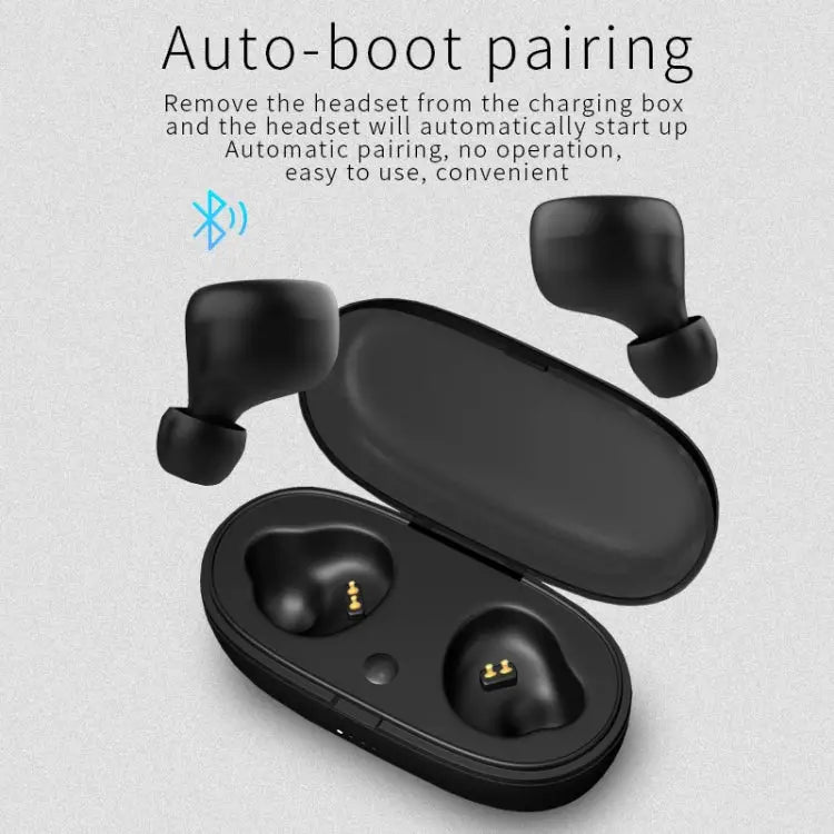 TWS-A1 Bluetooth Headset 5.0 True Wireless Mini Invisible Sports Running Music Earphones With Charging Box Mic - Apple