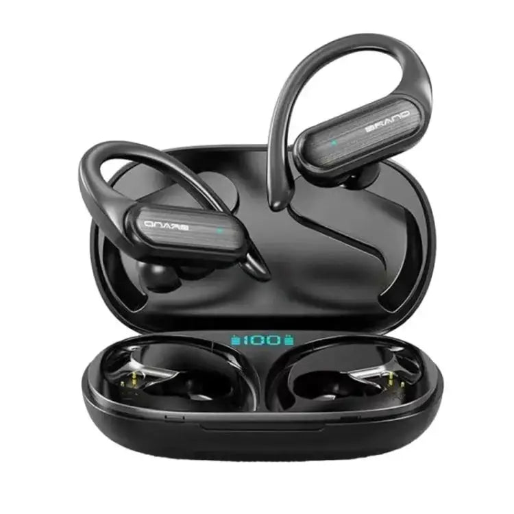 TWS Ear-mounted Sports Waterproof LED Digital Display Wireless Bluetooth Earphones A520 (Black) A520 (Blue) - A520