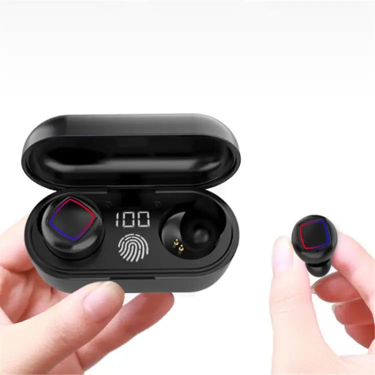 TWS Fingerprint Touch Bluetooth Headset LED Battery Display With Charging Bin - Apple Accessories