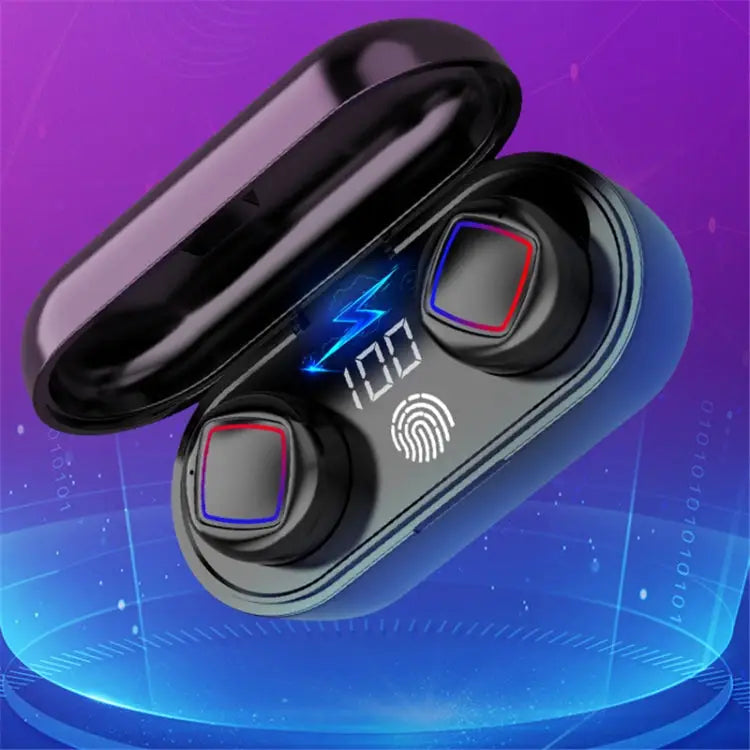 TWS Fingerprint Touch Bluetooth Headset LED Battery Display With Charging Bin - Apple Accessories