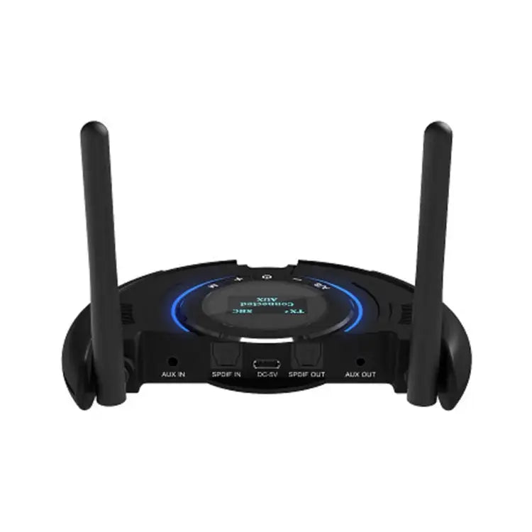 TX800 Optical Fiber Bluetooth 5.0 Transmitter Receiver Audio Adapter with Dual Antennas & OLED Display