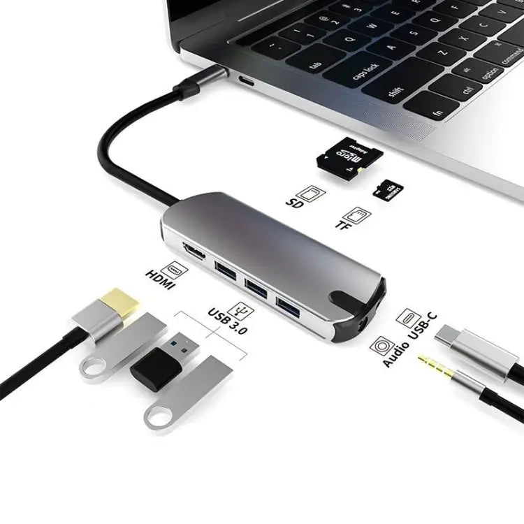 Type-C Extension Dock 8 In 1 Laptop Converter USB HUB Hub USB HUB - USB HUB