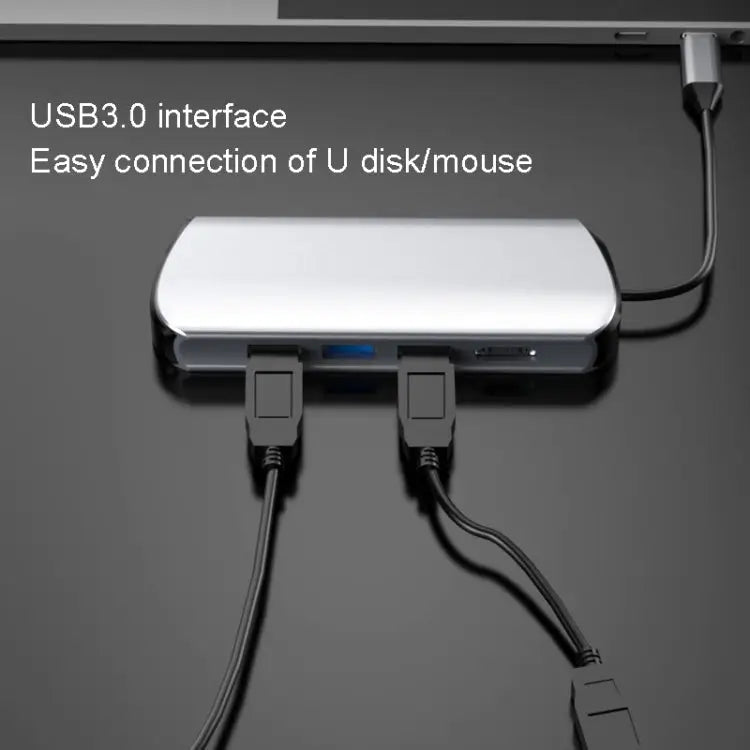 Type-C Extension Dock 8 In 1 Laptop Converter USB HUB Hub USB HUB - USB HUB