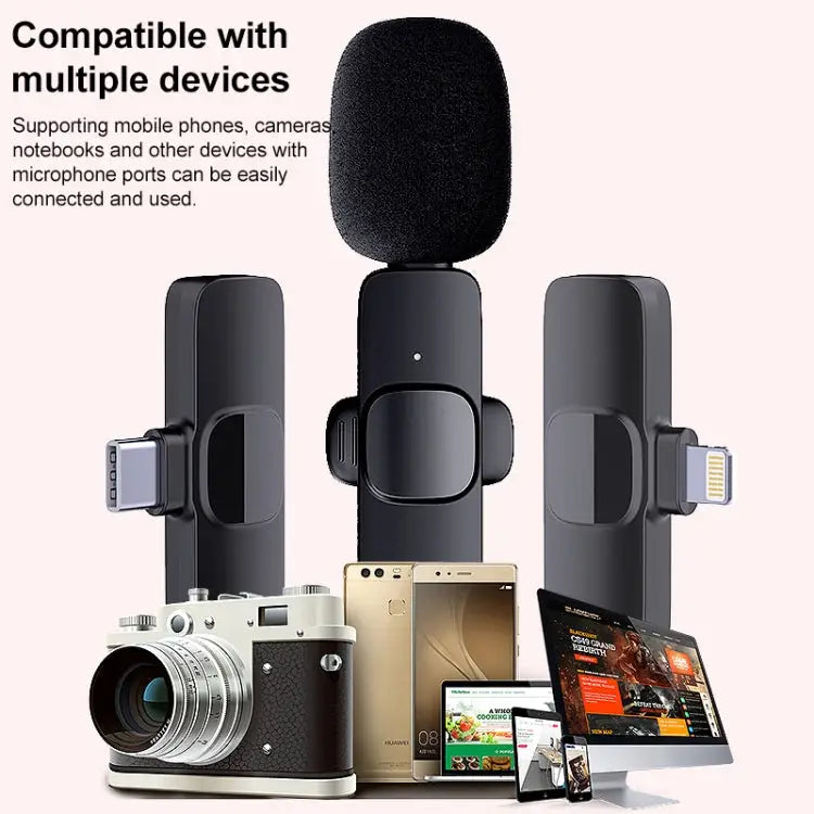 Type-C / USB-C Interface Mini Wireless Lavalier Microphone Type-C - Type-C