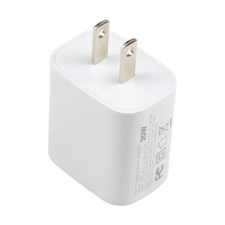 U087 20W USB-C / Type-C + USB Ports Fast Charging Travel Charger US Plug - US Plug