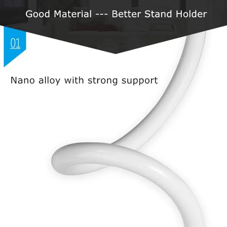 UBN-46 Regular Version Rotatable and Detachable Lazy Desktop Bedside Stand Mobile Phone Stand Height: 90cm 90cm White
