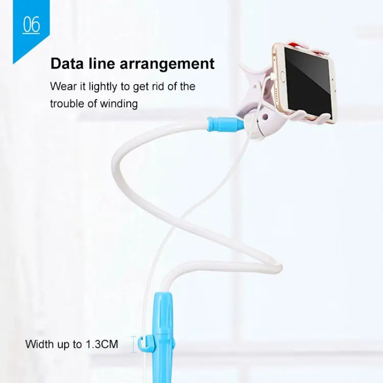 UBN-46 Regular Version Rotatable and Detachable Lazy Desktop Bedside Stand Mobile Phone Stand Height: 90cm 90cm White