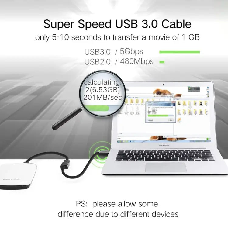 Ugreen 1m USB 3.0 Male to Female Data Sync Super Speed Transmission Extension Cord Cable Length: 1m - Length: 1m