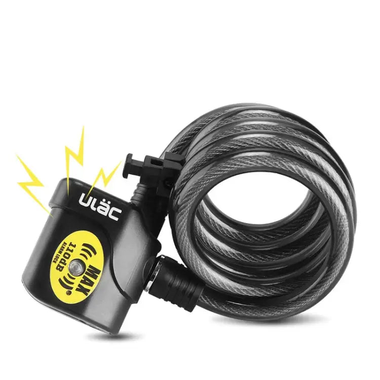 ULAC AL-3P Bicycle Alarm Cable Lock Mountain Bike Lock Cycling Supplies ULAC AL-3P - ULAC AL-3P