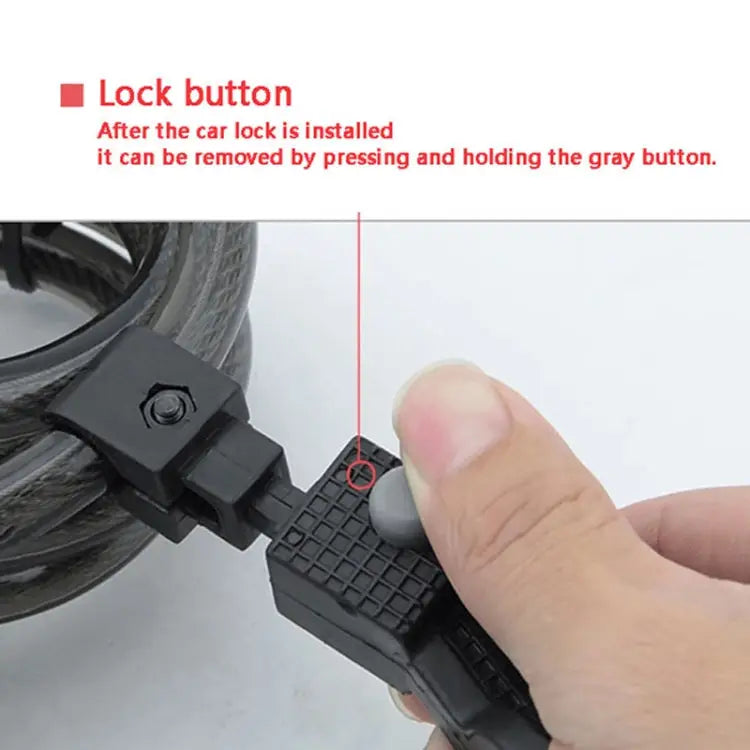 ULAC AL-3P Bicycle Alarm Cable Lock Mountain Bike Lock Cycling Supplies ULAC AL-3P - ULAC AL-3P