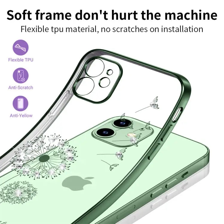 Ultra-thin Electroplating Dandelion Pattern Protective Case For iPhone 12 Pro Max For iPhone 12 Pro For iPhone 12