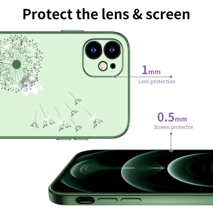 Ultra-thin Electroplating Dandelion Pattern Protective Case For iPhone 12 Mini - Apple Accessories