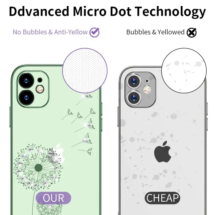 Ultra-thin Electroplating Dandelion Pattern Protective Case For iPhone 12 Mini - Apple Accessories