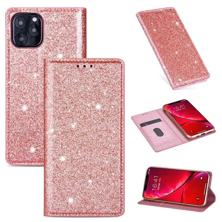 Ultrathin Glitter Magnetic Horizontal Flip Leather Case with Holder & Card Slots For iPhone 11 Pro For iPhone 11 Pro