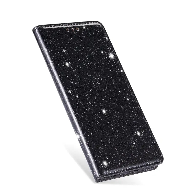 Ultrathin Glitter Magnetic Horizontal Flip Leather Case with Holder & Card Slots For iPhone XR - Apple Accessories