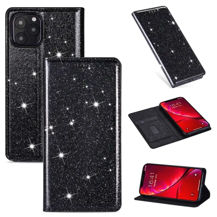 Ultrathin Glitter Magnetic Horizontal Flip Leather Case with Holder & Card Slots For iPhone 11 Pro For iPhone 11 Pro
