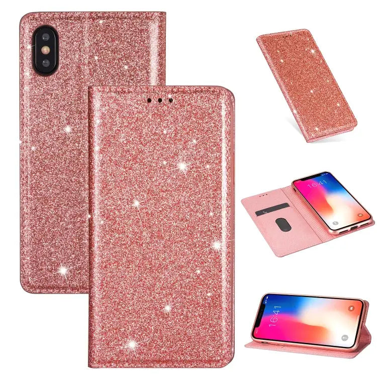 Ultrathin Glitter Magnetic Horizontal Flip Leather Case with Holder & Card Slots For iPhone 11 Pro For iPhone 11 Pro