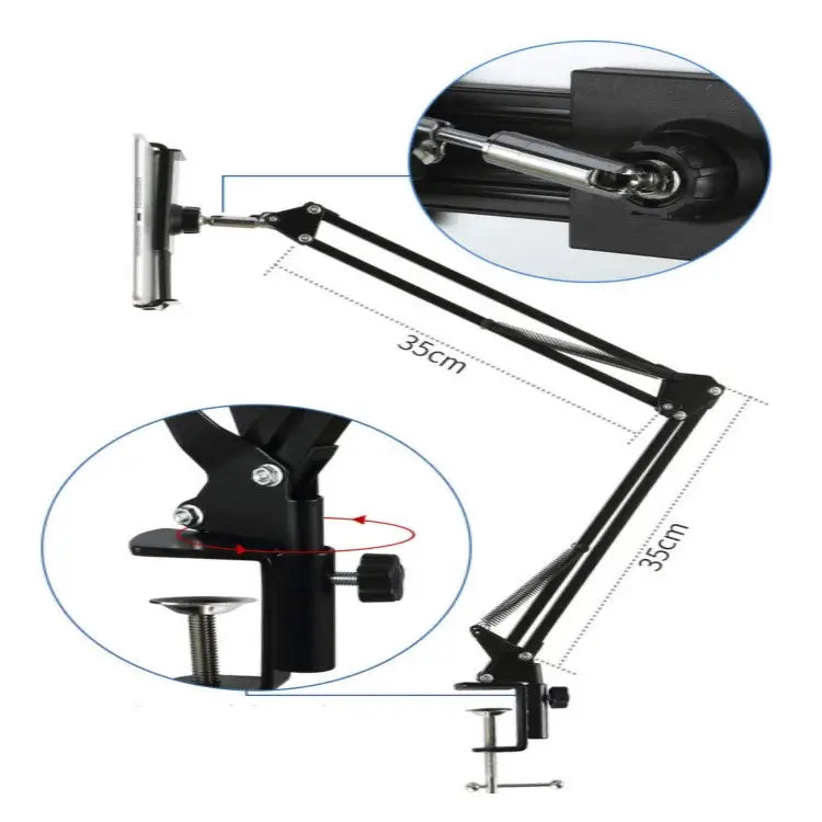 Universal 360 Degree Rotating Flexible Long Arm Lazy Phone Tablet Pad Holder Clip Bracket 3.5-10.6 inch Phone Tablet