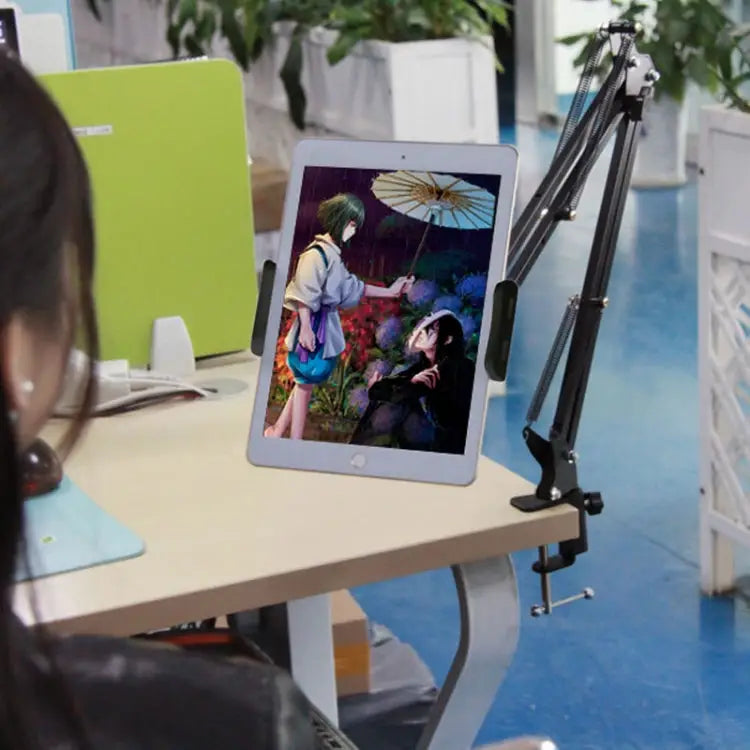 Universal 360 Degree Rotating Flexible Long Arm Lazy Phone Tablet Pad Holder Clip Bracket 3.5-10.6 inch Phone Tablet